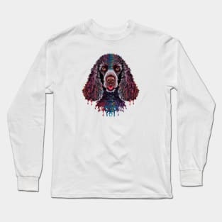 American Water Spaniel American Brown Dog Watercolor Long Sleeve T-Shirt